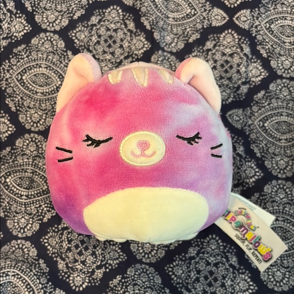 Squishmallows flip Pink and Lavender Kitty Plush and black and white dog - Picture 1 of 3